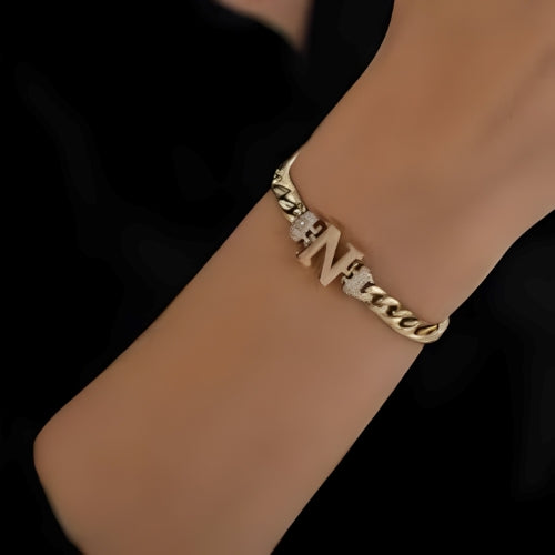 Gold Anklet Bracelet Personalized Name Custom Name