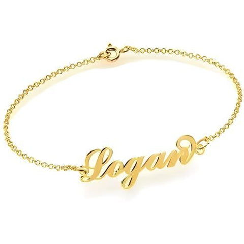 Gold Anklet Bracelet Personalized Name Customized Name