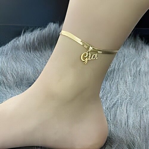Gold Anklet Costumized Name Personalised Name
