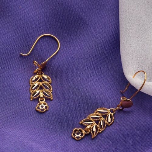 Gold Arabic Traditional Leaves Design Dangling  Earrings Special Gift Birthday wedding engaemengt Valentines special gifts._cleanup (1)