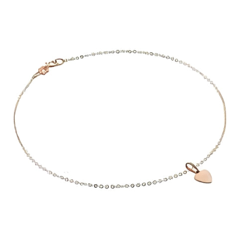 Gold Bracelet with Heart Design
