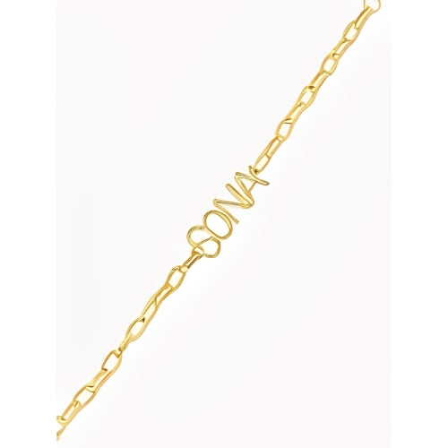 Gold Custom Name Bracelet Personalised Name