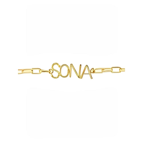 Gold Custom Name Bracelet Personalised Name