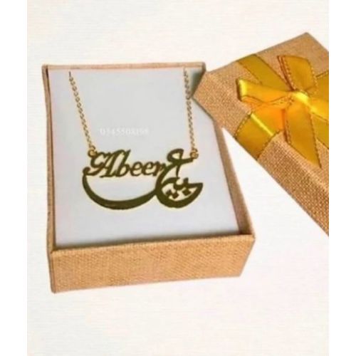 Customized Name in Arabic English Fonts Necklace pendant Personalized jewelry for Anniversary, Birthday, Ocassions.