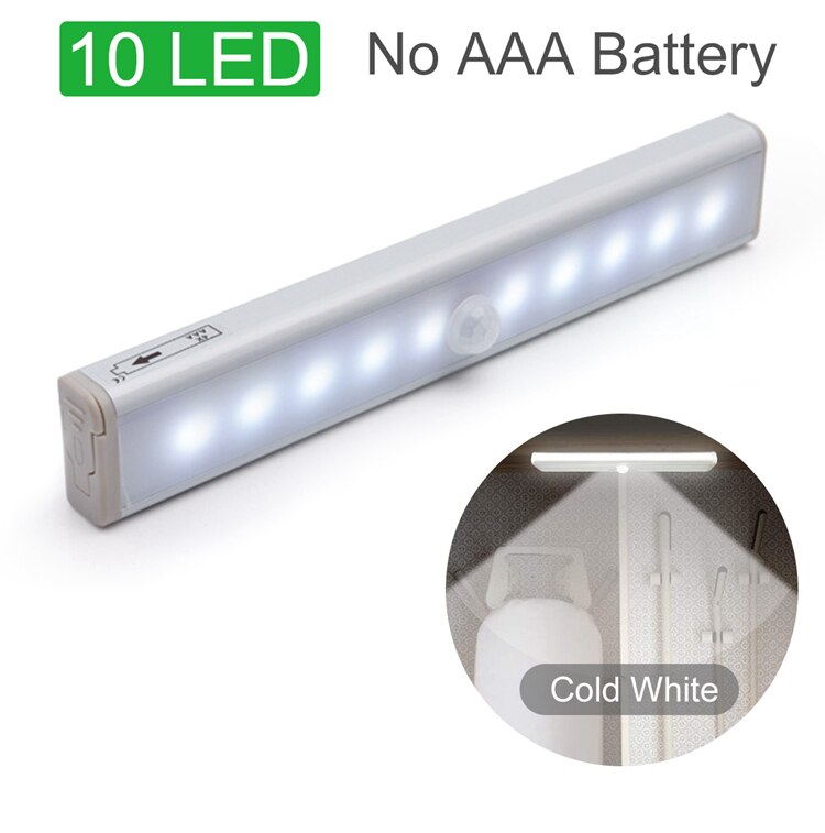 Wireless Lamp Battery Led Light With Motion Sensor Under Cabinet Light Kitchen Lighting For Home Bedroom light Led Closet Colors