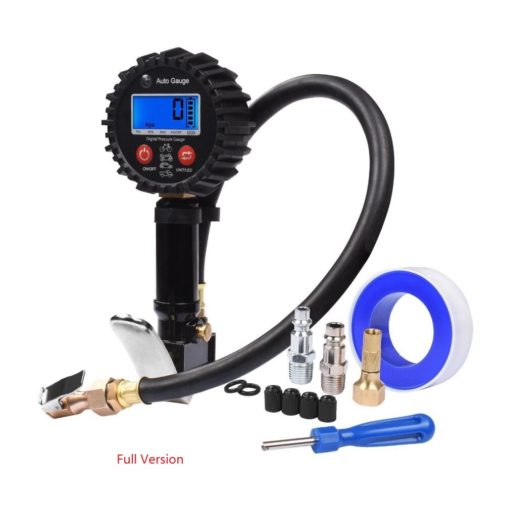 Tire Pressure Gauge Digital Tire Tester 200PSI LCD Display Air Pressure Manometer Quick Connect Coupler for Car Truck Motorcycle