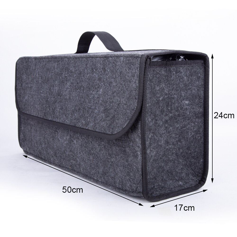 KAWOSEN Portable Foldable Car Trunk Organizer Felt Cloth Storage Box Case Auto Interior Stowing Tidying Container Bags CTOB04