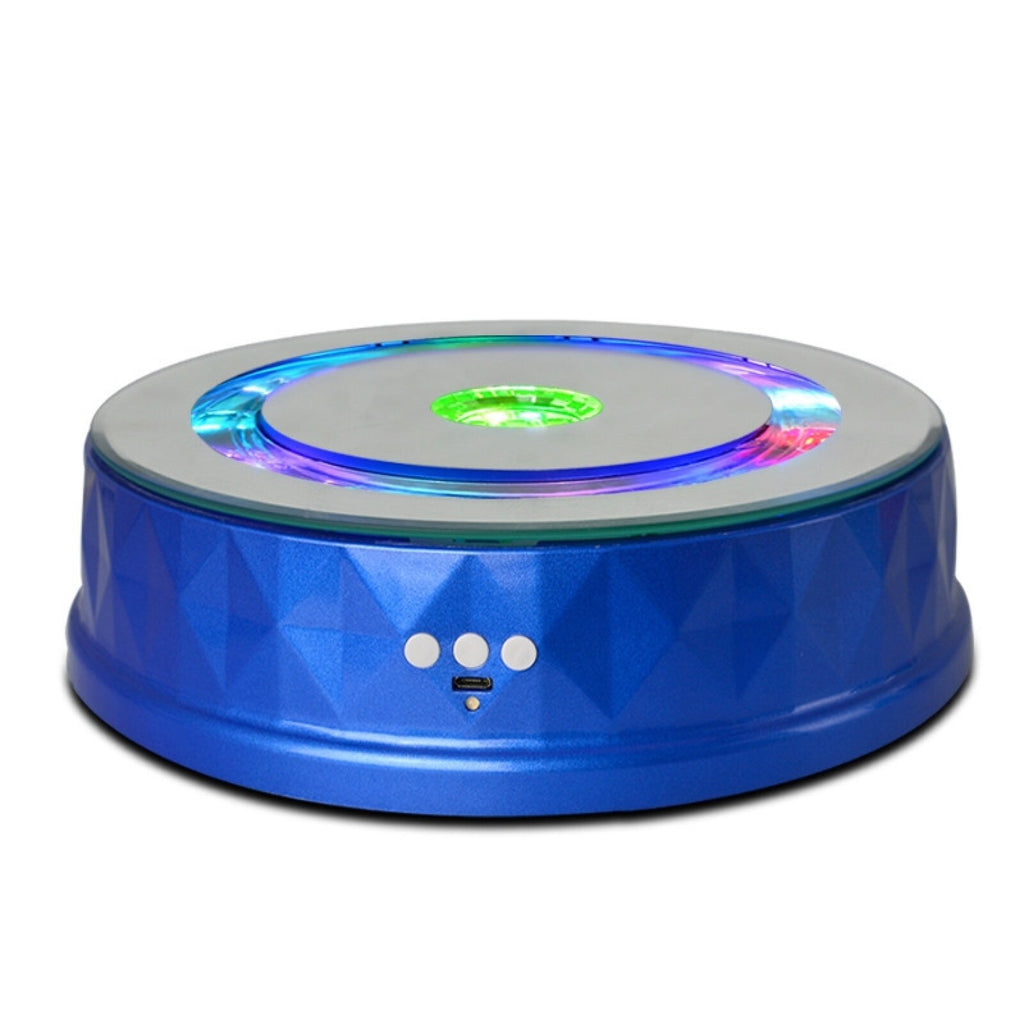 PULUZ USB Charging Rotating Display Stand Colorful LED Light Photography Turntable 8KG Load For Live Stream/Shoot Rotating Video