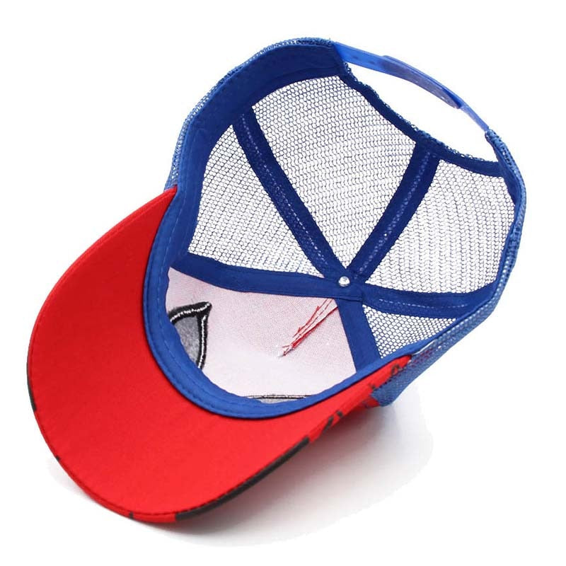 Anime Spider Kids Cap Cartoon baby Embroidery Man Cotton Children's Baseball Caps for Boy Girl Hip Hop Hat Snapback summer cap