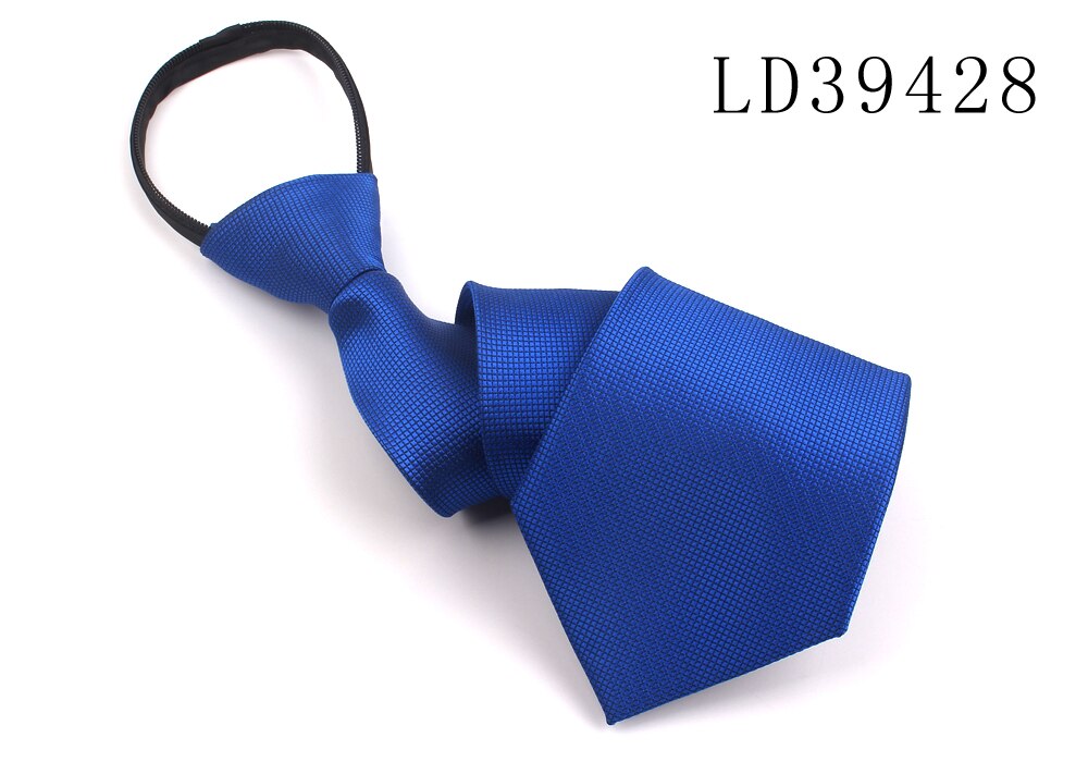 Zipper Tie For Men Women Classic Skinny Neck Tie For Wedding Casual Plaid Mens Neckties Suits Striped Neck Ties Jacquard Cravat