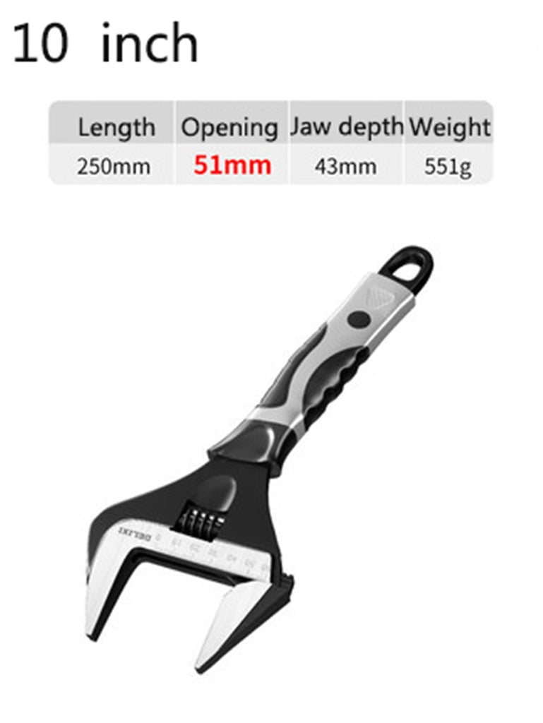 Adjustable Wrench Tool Large Opening Multifunctional Bathroom Board Moving Hand Universal Trap