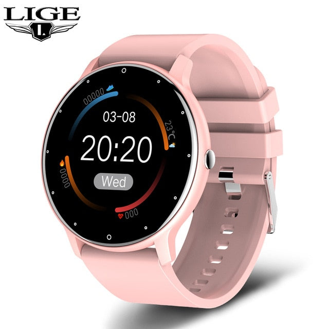 LIGE 2023 New Smart Watch Women Full Touch Screen Sport Fitness Watches IP67 Waterproof Bluetooth For Android ios smartwatch Men