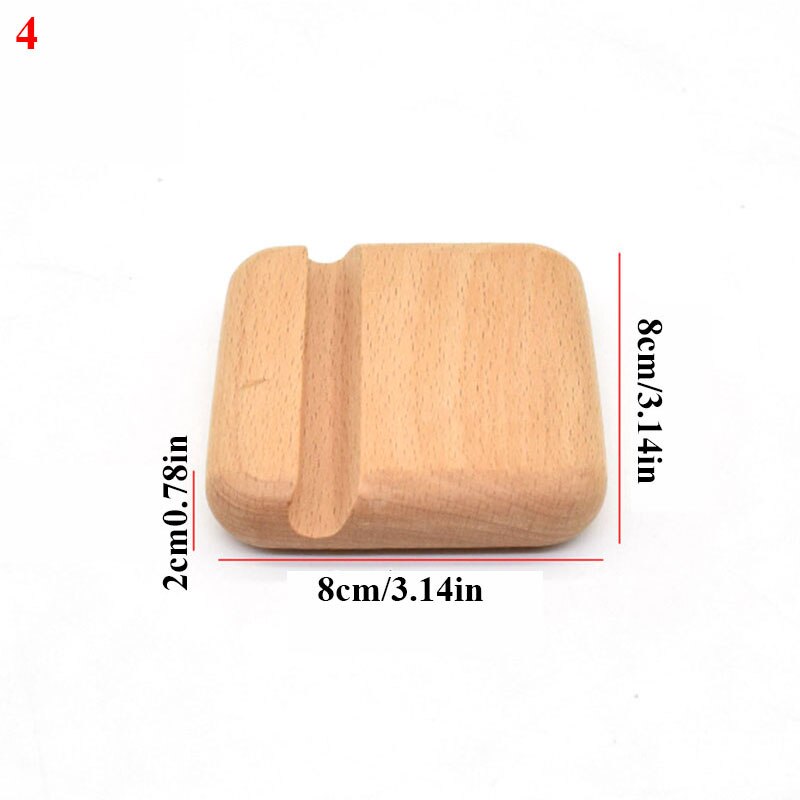 1PC Beech Solid Wooden Embroidery Hoop Base Bracket Mobile Phone Stand Holder Desk Phone Base Portable Handicrafts Decoration