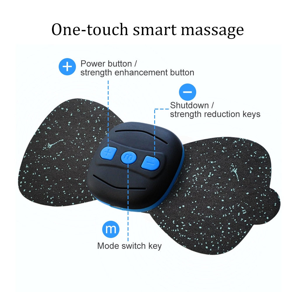 Portable Mini Electric Back Neck Shoulder Body Massager Tens Unit Muscle Stimulator Cervical Massager Pain Relief Tool