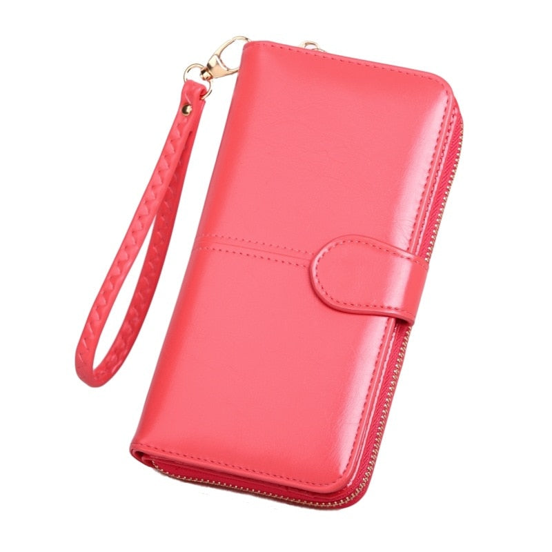 Pu Leather Women Wallets Women Purses Fashion Long Zipper Women's Wallet Money Coin Holder Female Long Purse Female Purse Zipper