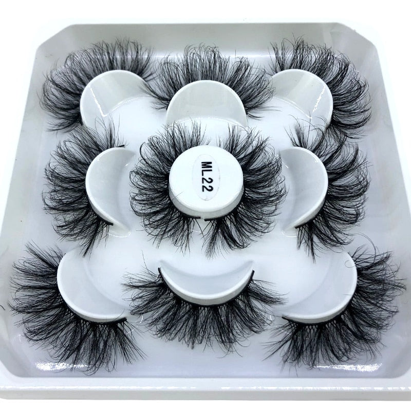 2023 New 5 pairs natural false eyelashes fake lashes long makeup 3d mink lashes eyelash extension mink eyelashes short eyelashes