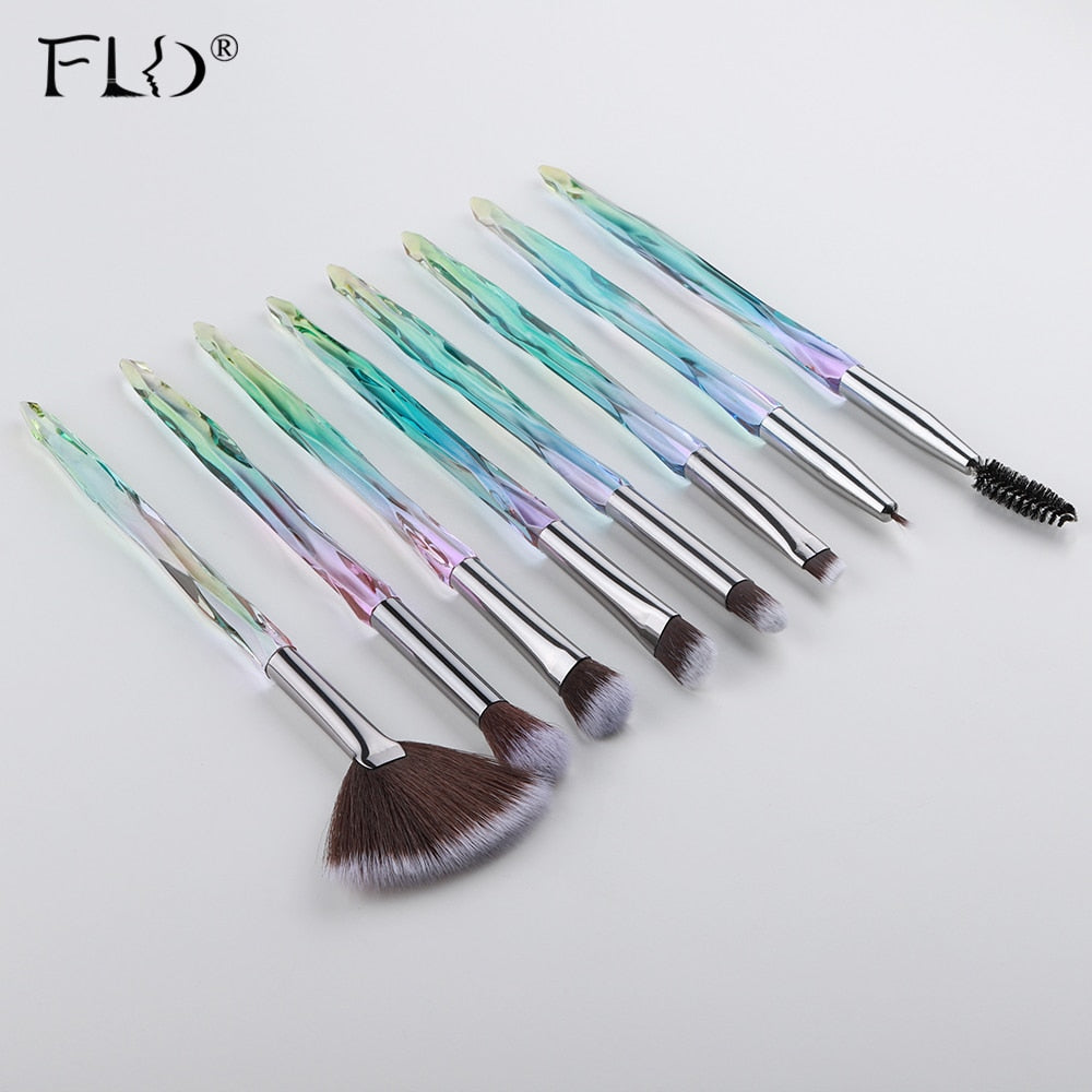 FLD Eye Brush Diamond Makeup Brushes Set Eye Shadow Lip Eyebrow Brushes High Quality Professional Lip Eyeliner Tools