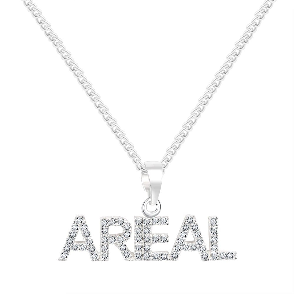 DODOAI Custom Name Necklaces 9mm Letters Necklace for Women Name Necklaces Numbers Personaliz Necklace Crystal Pendant for Women