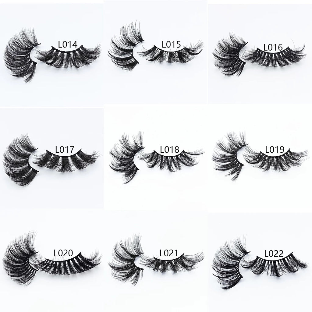 3/5/8 Pairs 3D Mink Lashes 25mm Dramatic Volume Eyelashes Mink Natural Long Silk Eyelashes Beauty Makeup Eyelash Extension Tool