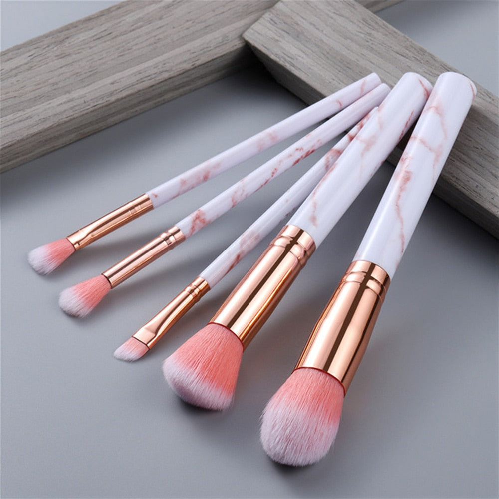 FLD 5-15Pcs Makeup Brushes Tool Cosmetic Set Beauty Powder Foundation Eye Shadow Eyebrow Fan Blush Blending Make Up Brush Kit