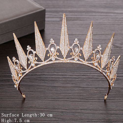 Rhinestone Crystal Tiara Crown Wedding Hair Accessories Bridal Tiara Hair Crown Wedding Hair Jewelry Crystal Tiara Golden Diadem