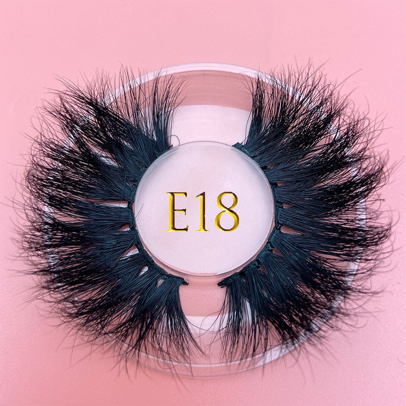 3D MIKIWI real mink lash 25mm E01 extra length and fluffy luxury mink eyelashes natural thick Eye lashes wispy makeup extention