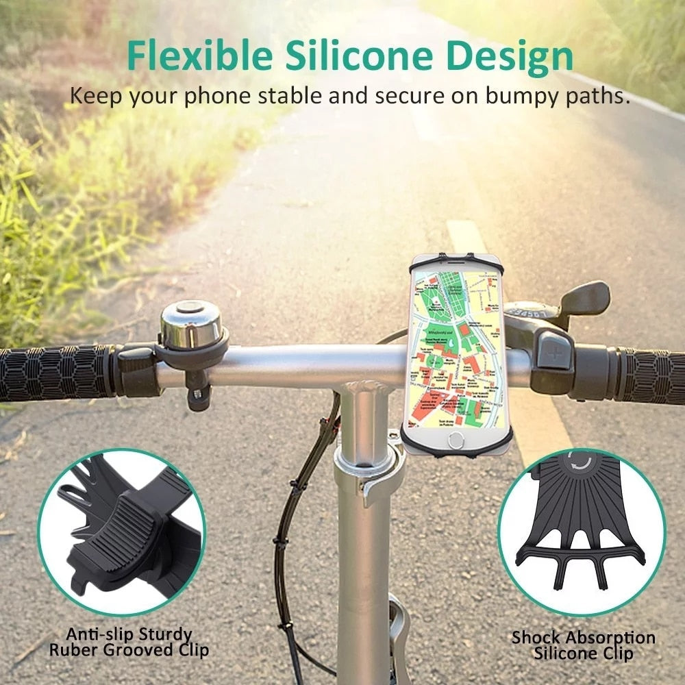 Universal Motocycle Bicycle Mobile Phone holder for iPhone Samsung Xiaomi Huawei Cell Phone Mobile Bike Handlebar Bracket Holder