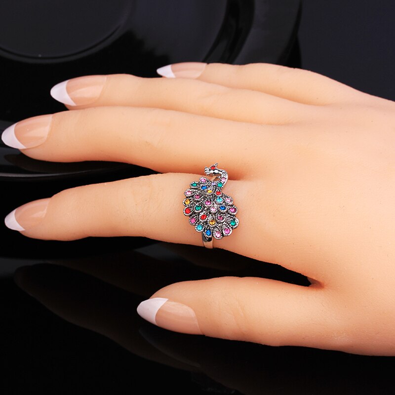 Fashion Enamel Metal Gold Rings Unique Fine Jewelry Scarves Pink Black Painted Flower Ring Gifts For Women Girls Perfect Quality