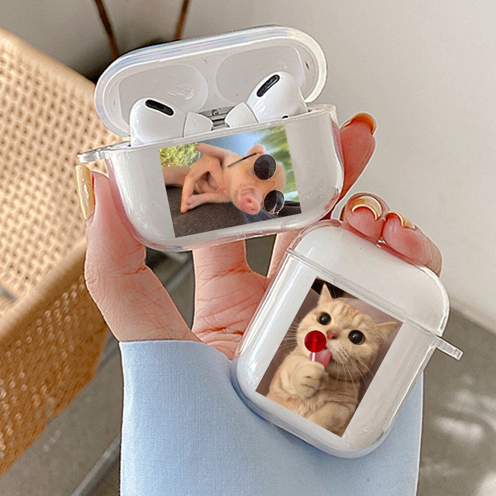 TPU Cover For Apple Airpods 2/1 Case Earphone Coque Soft TPU Protector Fundas Airpods Pro Air Pods 3 Earpods Covers Funy Cartoon