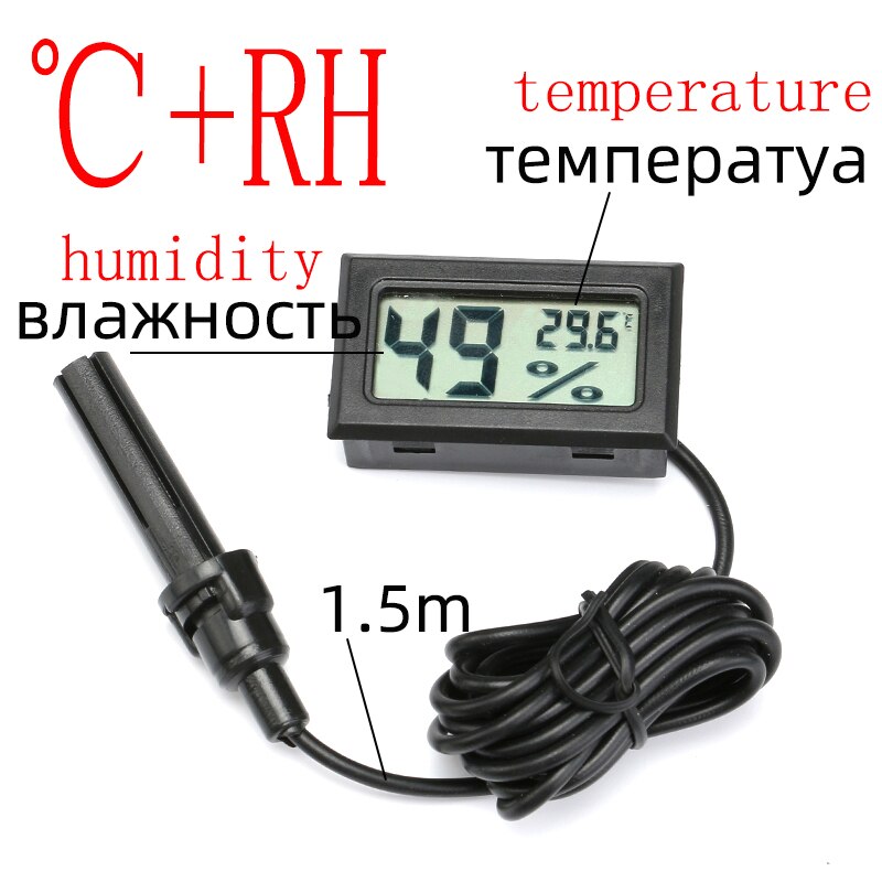 High Accurately Digital Thermometer Hygrometer Meter For Reptile Turtle Terrarium Aquarium Tank Accessories Temperature Humidity