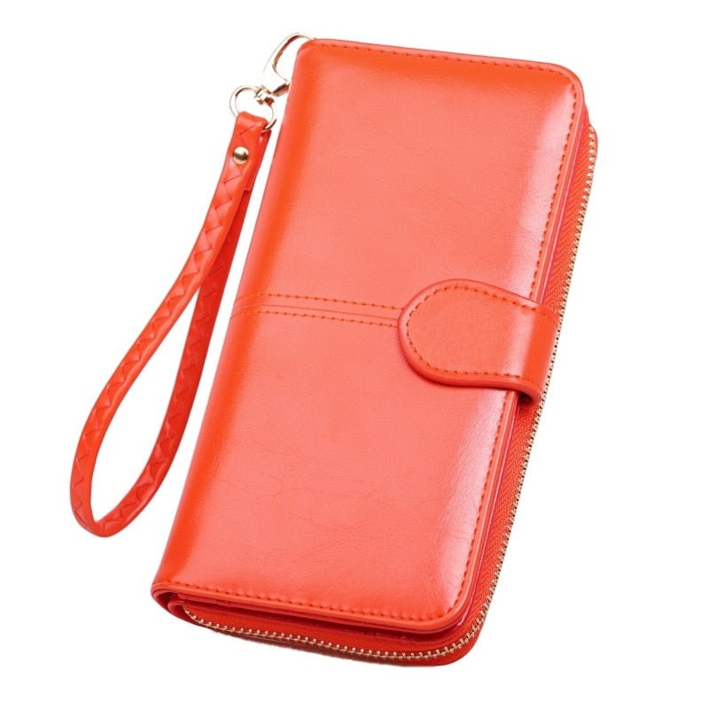 Pu Leather Women Wallets Women Purses Fashion Long Zipper Women's Wallet Money Coin Holder Female Long Purse Female Purse Zipper