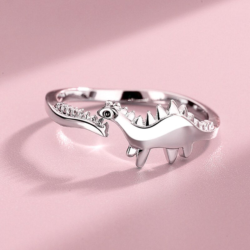 Ring For Women Girls Snake Smile Fashion Men Jewelry Vintage Ancient Silver Color Punk Hip Hop Adjustable Boho Frog