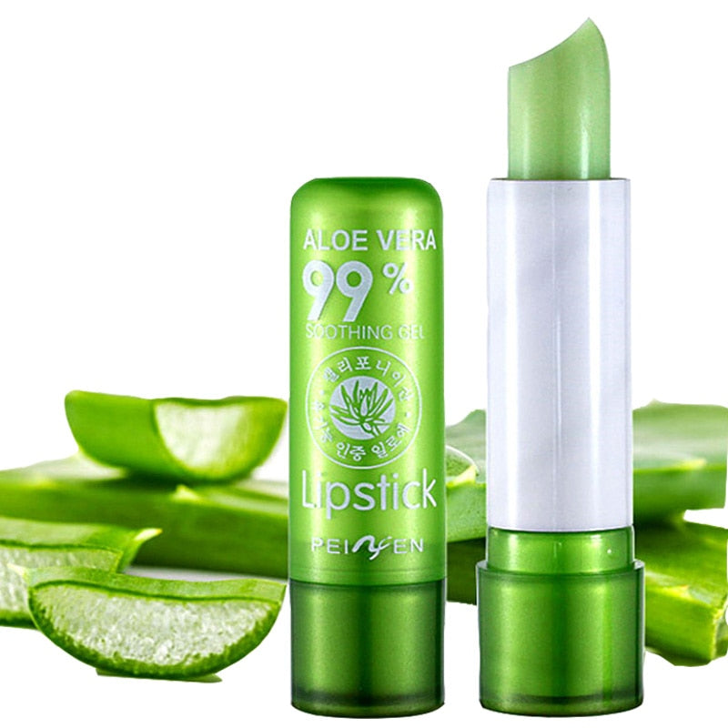 1pcs  Aloe Vera Lipstick Color Changing Lip Balm Lasting Moisturizing Moisturizing Waterproof Temperature Change Lip Balm