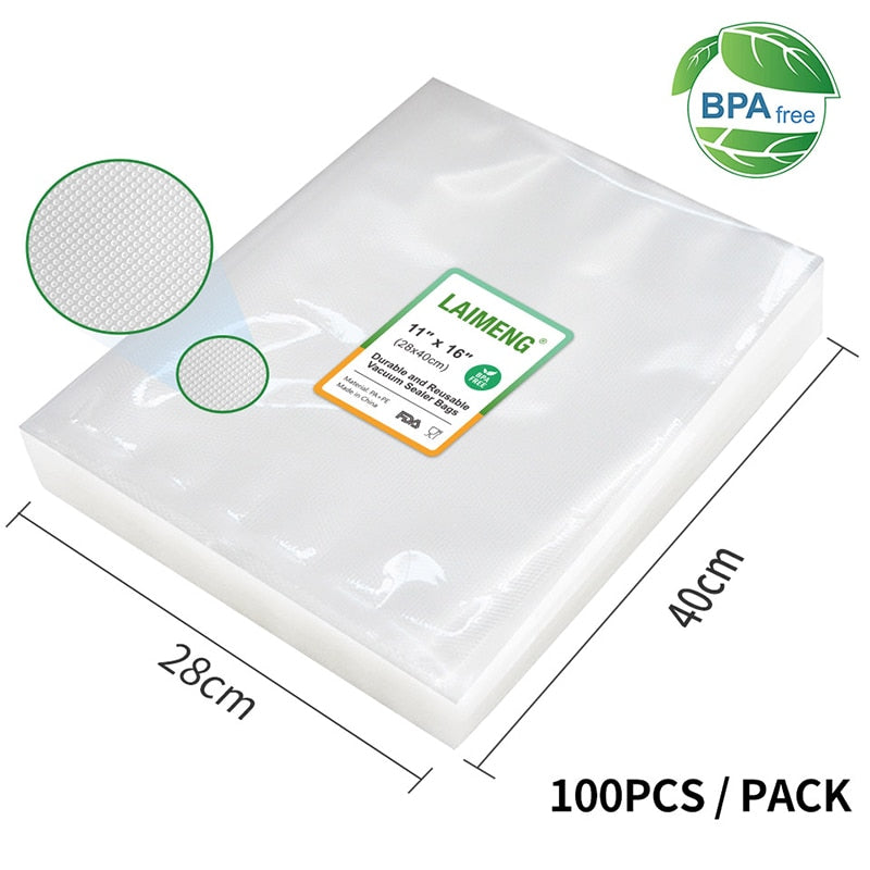 LAIMENG 50 Bags for Vacuum Packaging for Food Saver Vac Sealer Sous Vide Vaccume Pre-Cut Storage Bag For Vacuum Packer P105