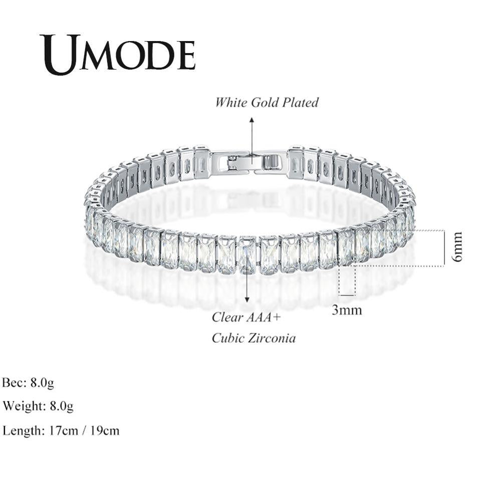 UMODE Friends Bracelets for Women Men Bracelet Luxury Tennis Bracelet Ladies Bangles Designer Jewelry Femme Copper Zircon UB0182