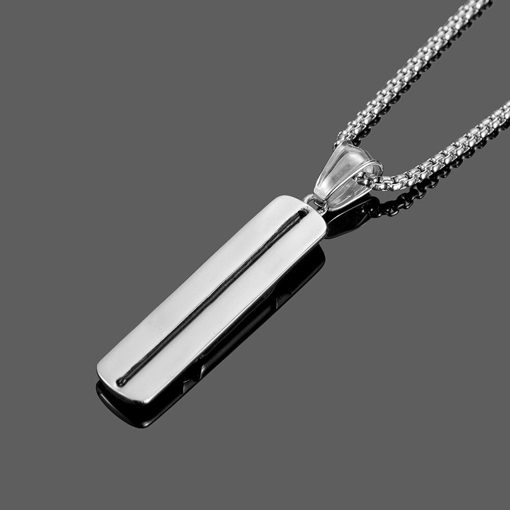 Men's/Women's Stainless Steel Necklace, 2 Colors Necklace of Atlantis for Women and Men Charm necklaces with pendants on long chains.