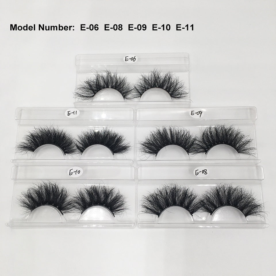 Mink Lashes Wholesale 5/10/30 25mm Lashes Dramatic Fluffy Long Lashes in Bulk Makeup Lashes Mink 25mm Wholesale Mink Eyelashes