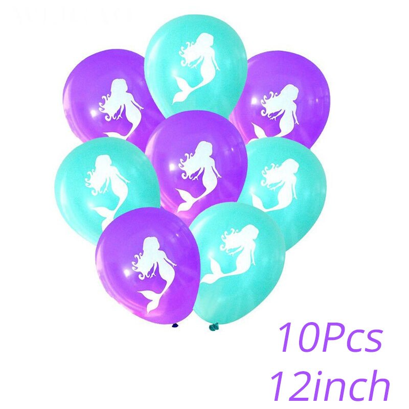 Little Mermaid Party Supplies Mermaid Birthday Parties Disposable Tableware Kit Girl 1st First Birthday Under The Sea Decoration