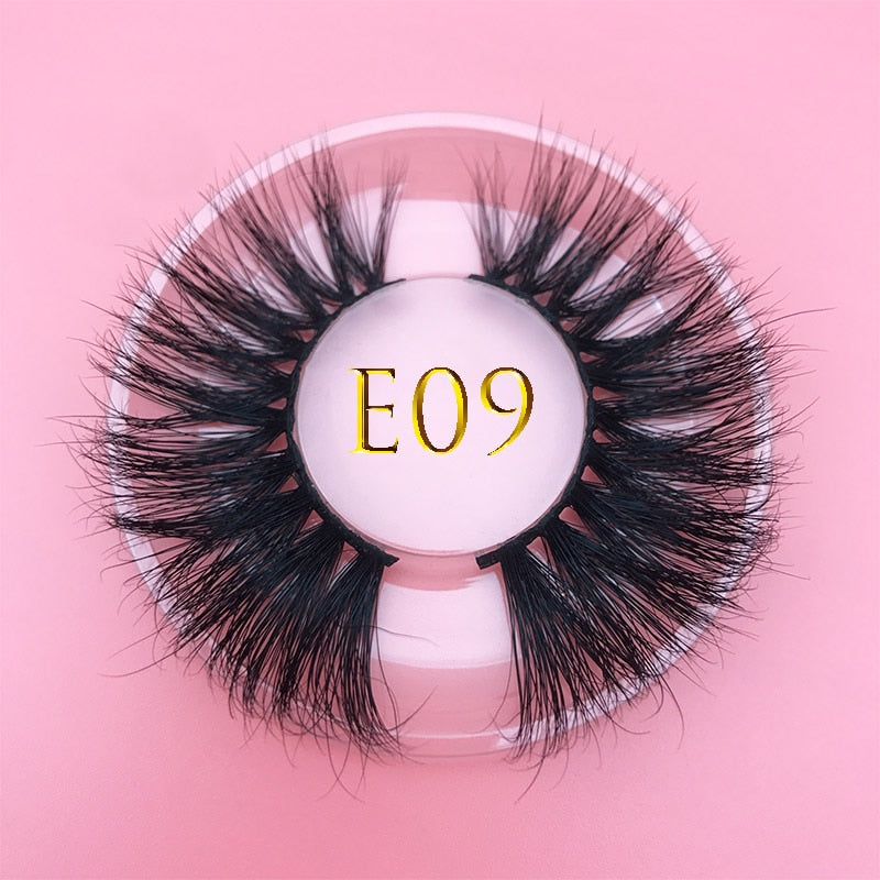 3D MIKIWI real mink lash 25mm E01 extra length and fluffy luxury mink eyelashes natural thick Eye lashes wispy makeup extention