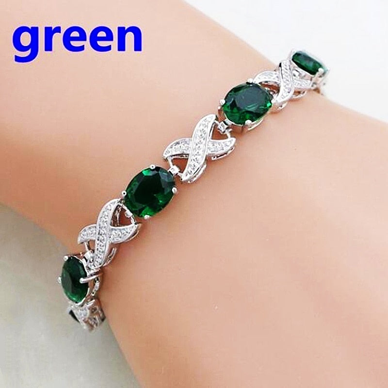 Women Delicate Crystal Zircon Tennis Bracelet for Women Elegant Banquet Party Jewelry