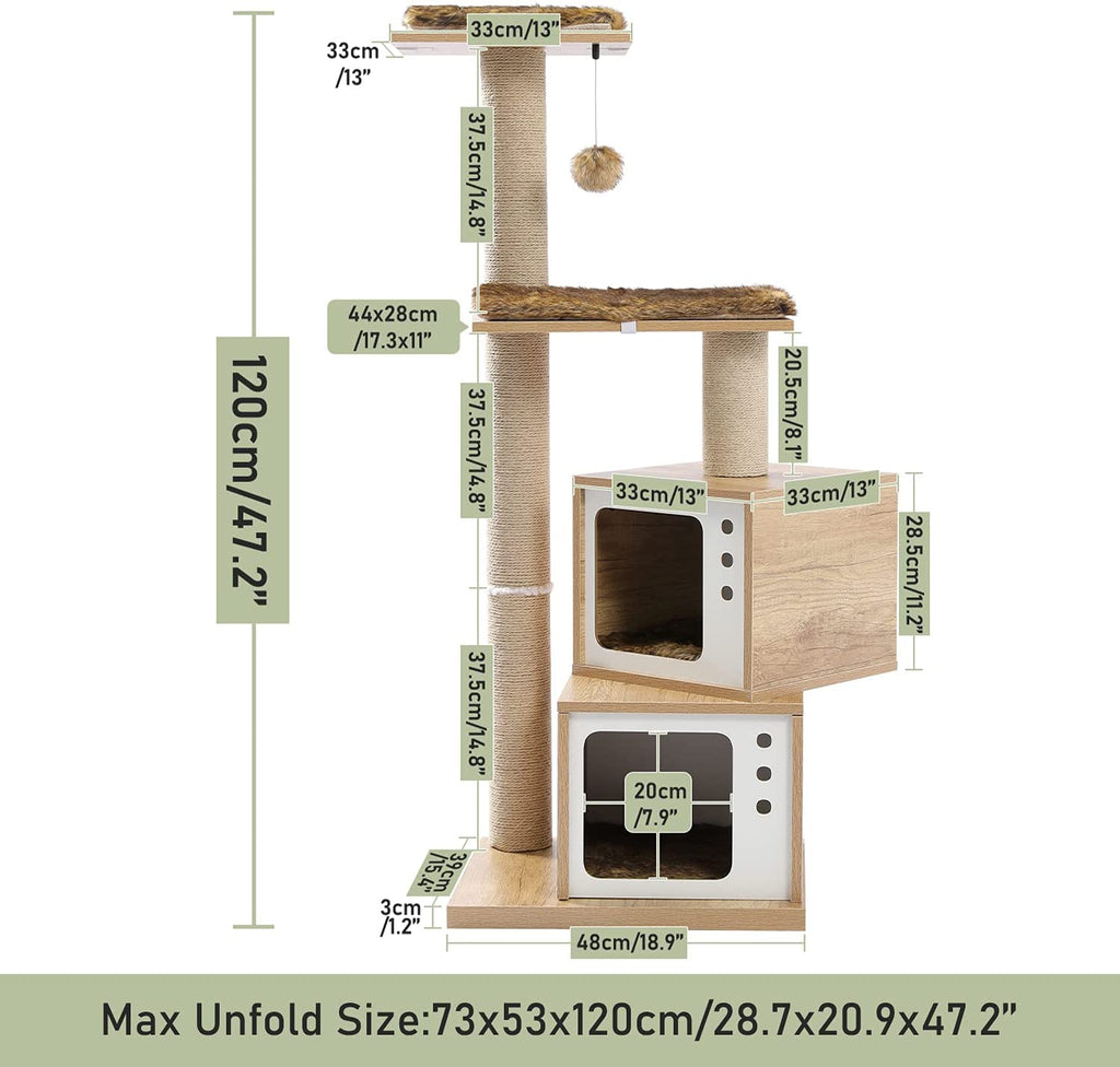 Fast Delivery Large Cat Tree Tower Condo cat scratcher Post Pet Kitty Play House with Hammock Perches Platform rascador gato