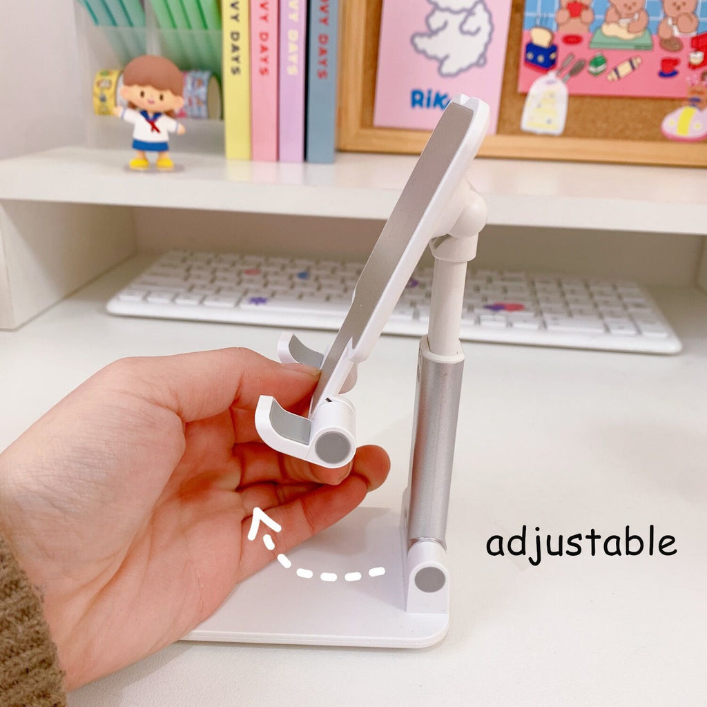 MINKYS Kawaii Foldable Portable Mobile Phone Holder Height Adjsutable Phone Stand Holder Tablet PC Holder 1PC DIY Sticker