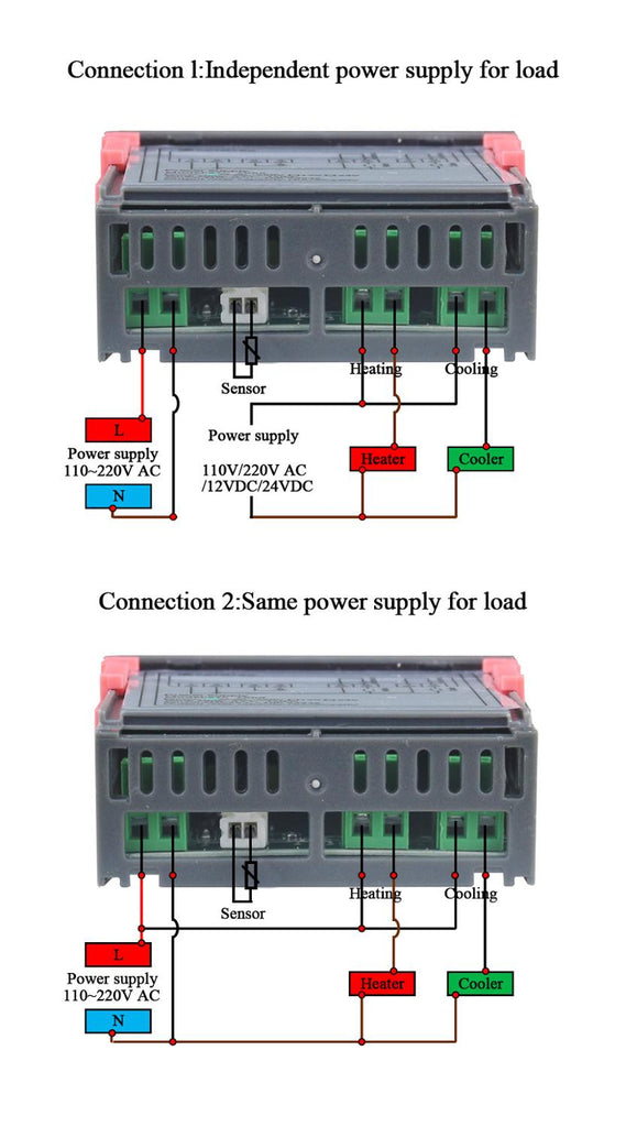 Digital Temperature Controller Thermostat Thermoregulator incubator Relay LED 10A Heating Cooling STC-1000 STC 1000 12V 24V 220V