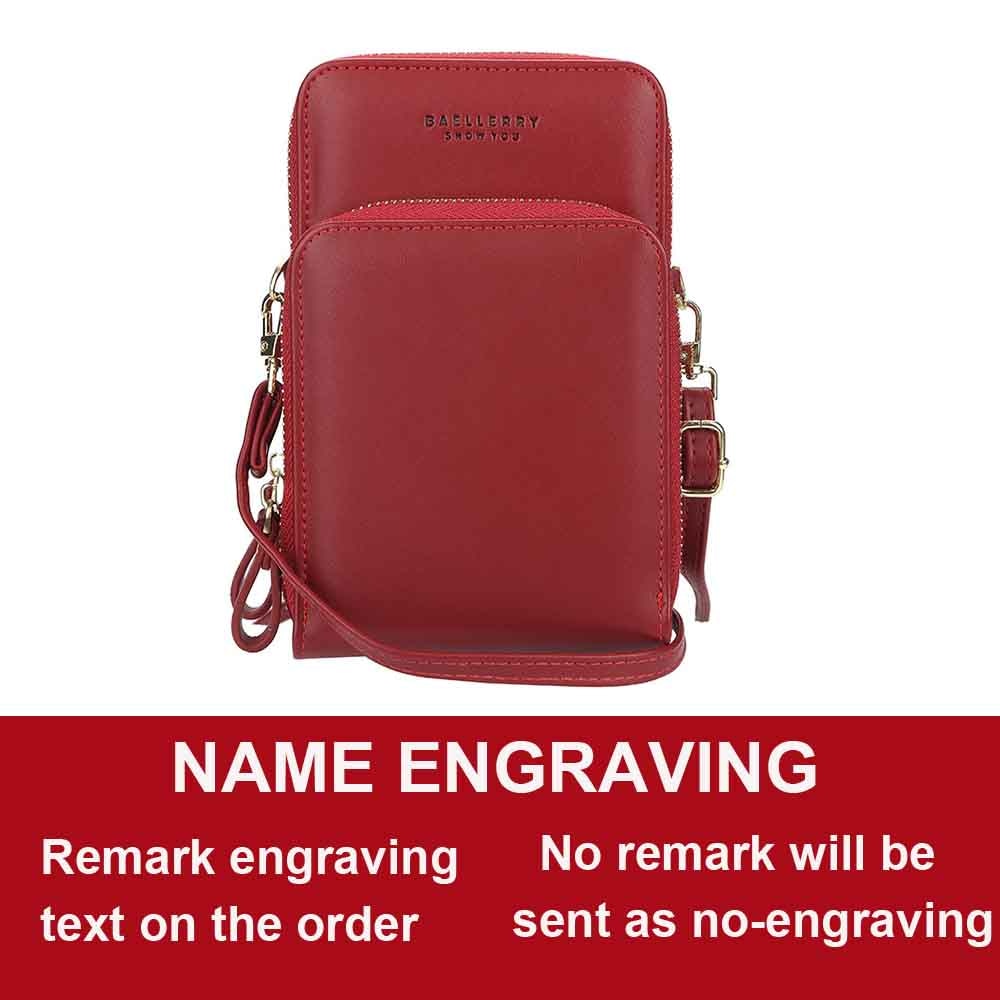 2022 Customized Women Messenger Bags Mini Name Engraving Quality Female Bags Phone Pocket Women Bags Fashion Small Bags For Girl