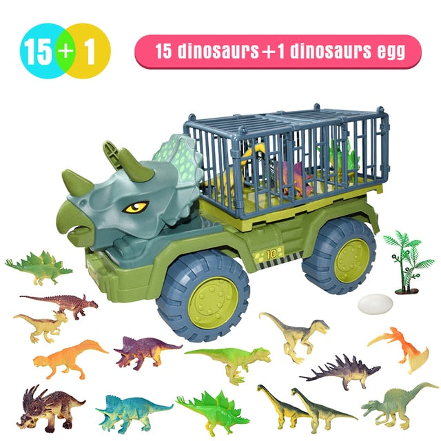 Dinosaur Vehicle Car Toy Dinosaurs Transport Car Carrier Truck Toy Inertia Vehicle Toy With Dinosaur Gift For Children