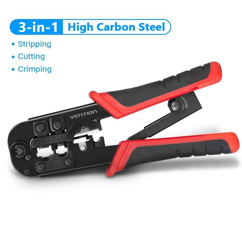 Vention RJ45 Crimping Tool RJ45 Network Cutting Tools 8P RJ45 Crimper Cutter Stripper Plier for Modular RJ12 RJ11 Crimp Crimper