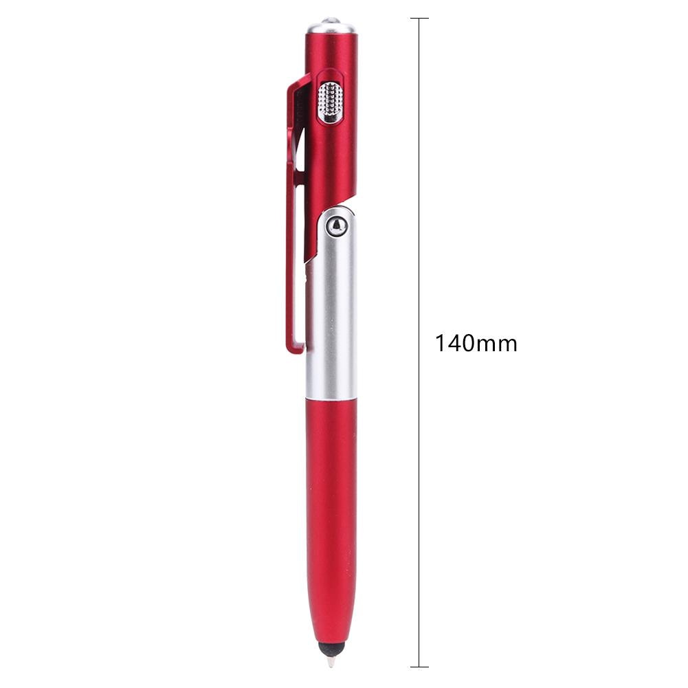 4 in 1 Multifunctional Folding Ballpoint Pen LED Light Mobile Phone Stand Holder Pen School Office Stationery Supplies