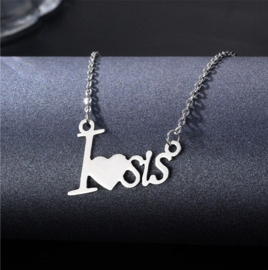 Lightning Pendant Necklace Chain 304 Stainless Steel Necklace for Women Men Party Ornament Jewelry Gift