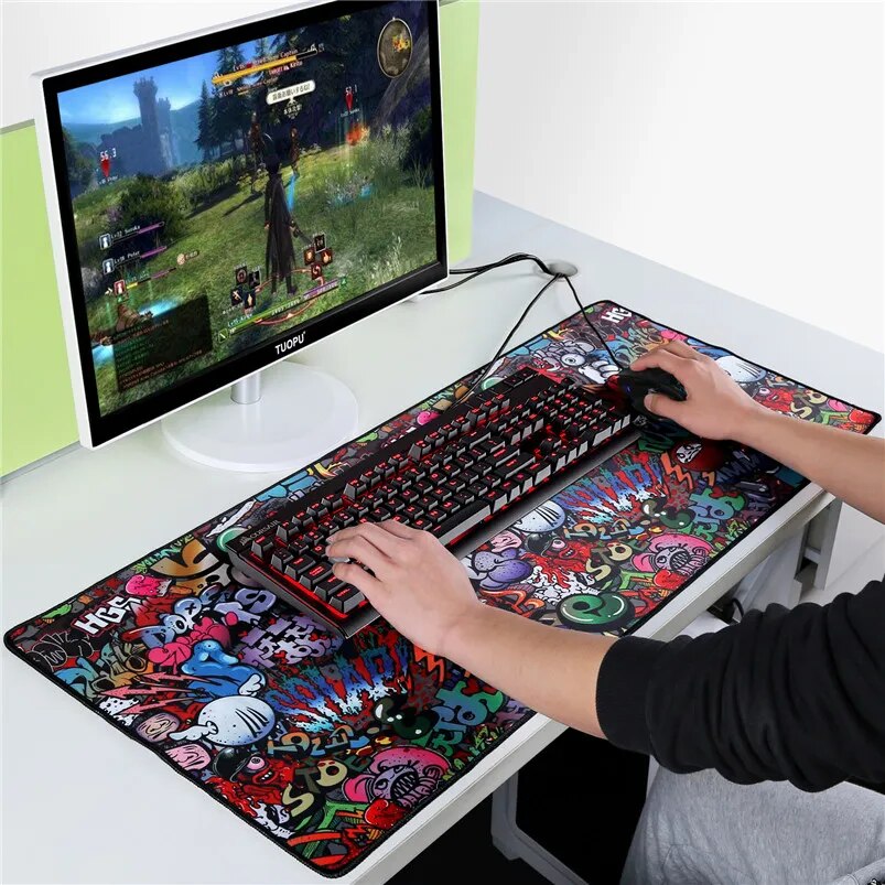 Gaming Mouse Pad Gamer Computer Mousepad RGB Large Mouse Pads XXL Big Mouse Mat Custom Play Desk Mat Backlit Keyboard Mause Pad