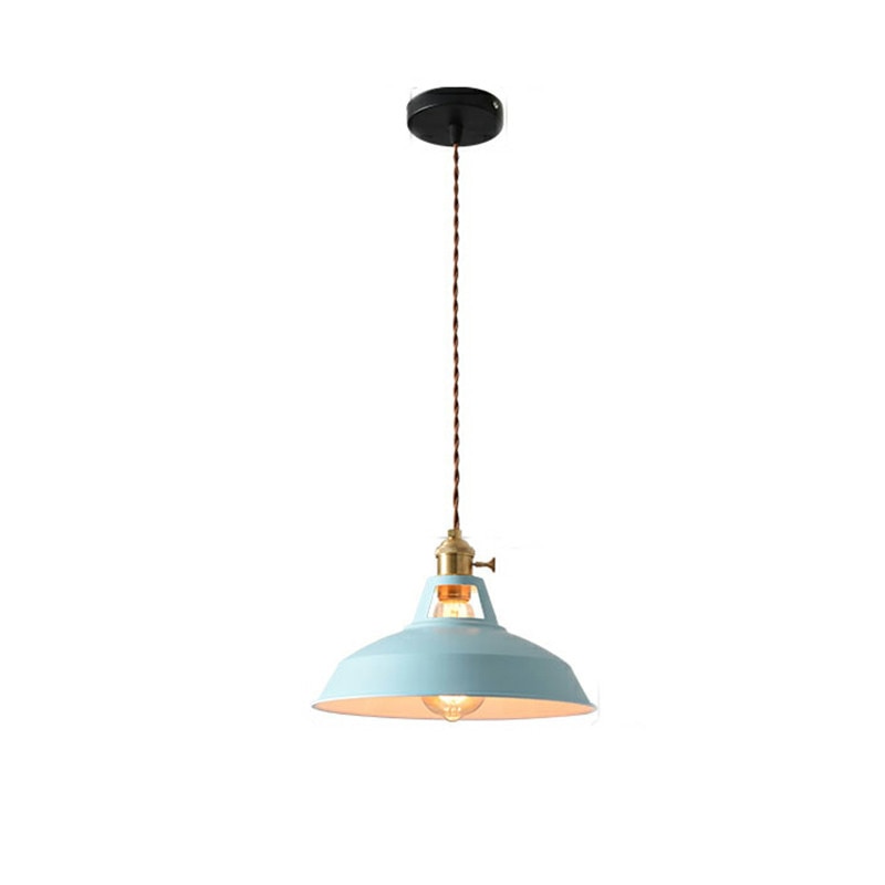 Pendant Light Retro Industrial Colorful Restaurant Kitchen Home Ceiling Lamp Vintage Hanging Light Lampshade Decorative Lamps